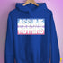 Assume Nothing Bigender Pride Flag Hoodie - Royal Blue